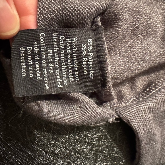 Rock & Republic Woman Size XL Gray Silver Mini Logi Zip Collar - Picture 10 of 10